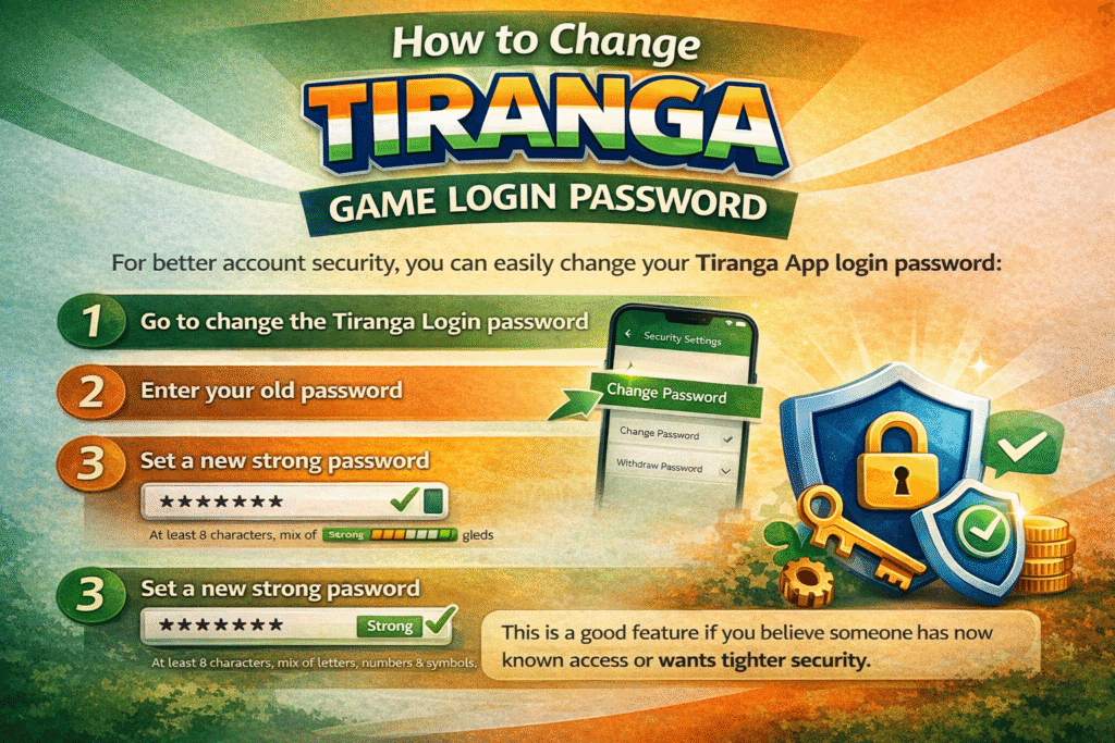 How to Change Tiranga Game Login Password
